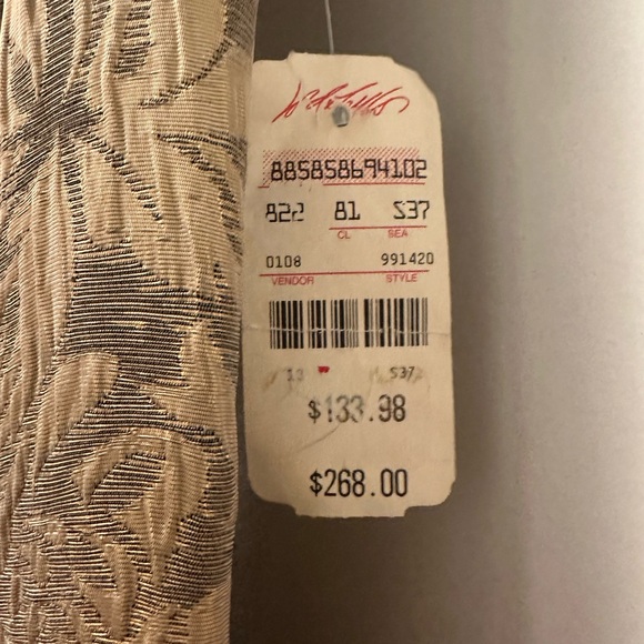 French Connection Gold Floral Jacquard Mini Dress - Picture 4 of 5